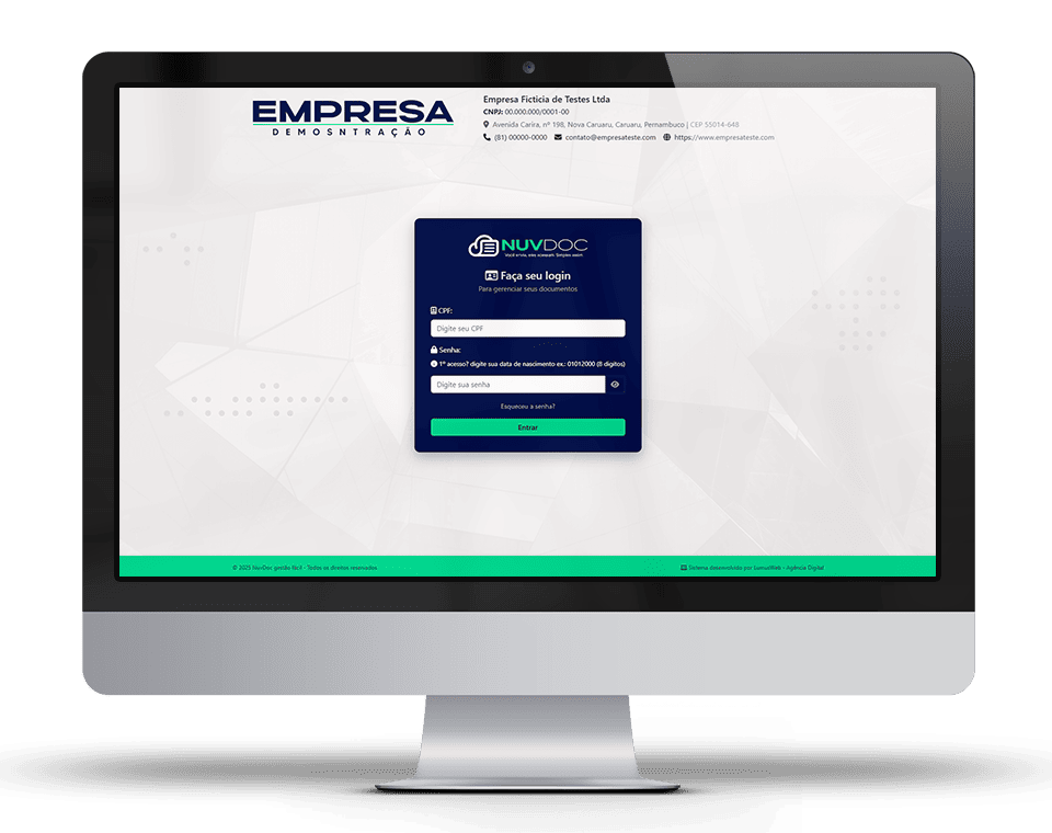 Dashboard NuvDoc - Painel administrativo com estatísticas de usuários e documentos