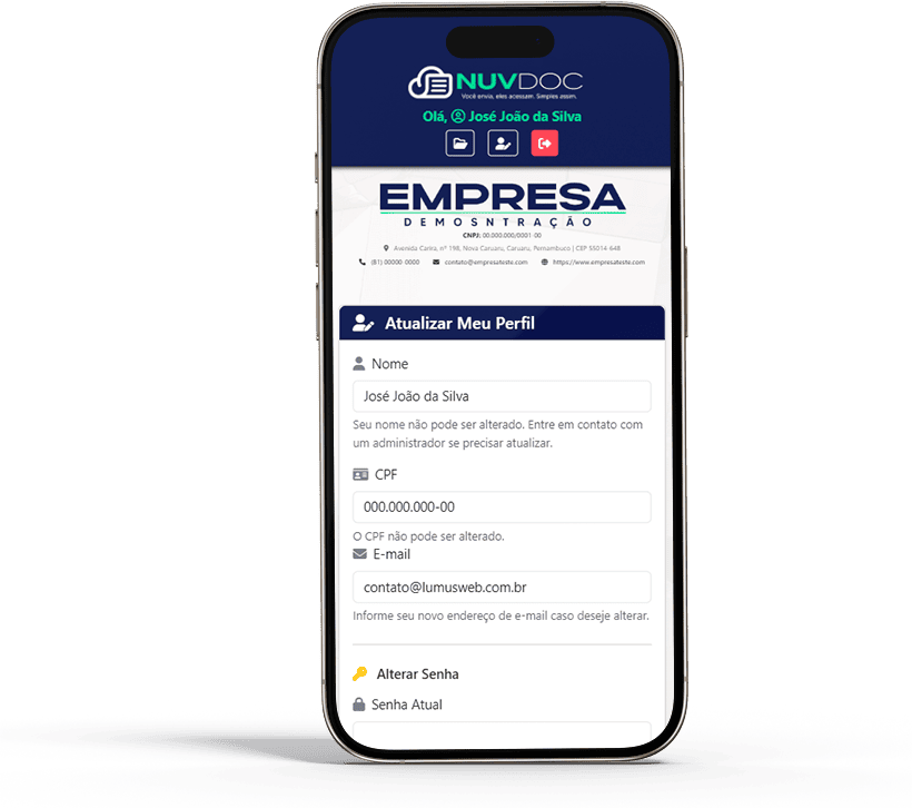 Acesso rápido a documentos pelo aplicativo NuvDoc mobile